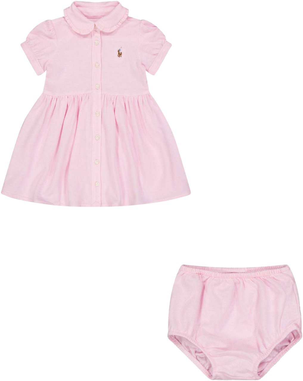 Ralph Lauren Ralph Lauren Baby Meisjes Jurk In Licht Roze Roze