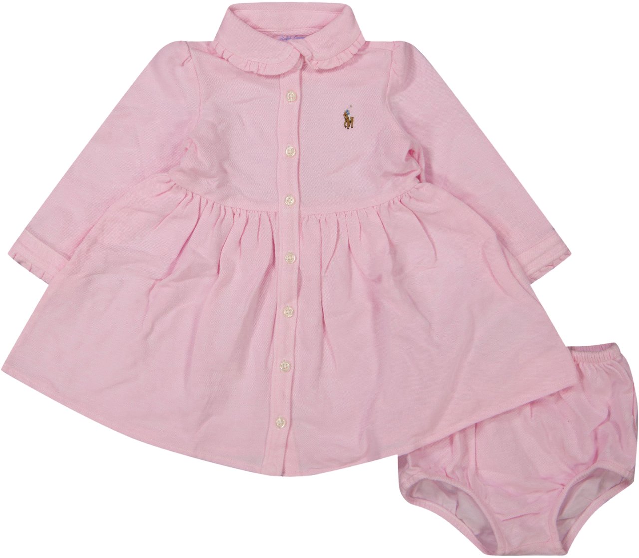 Ralph Lauren Ralph Lauren Baby Meisjes Jurk In Licht Roze Roze