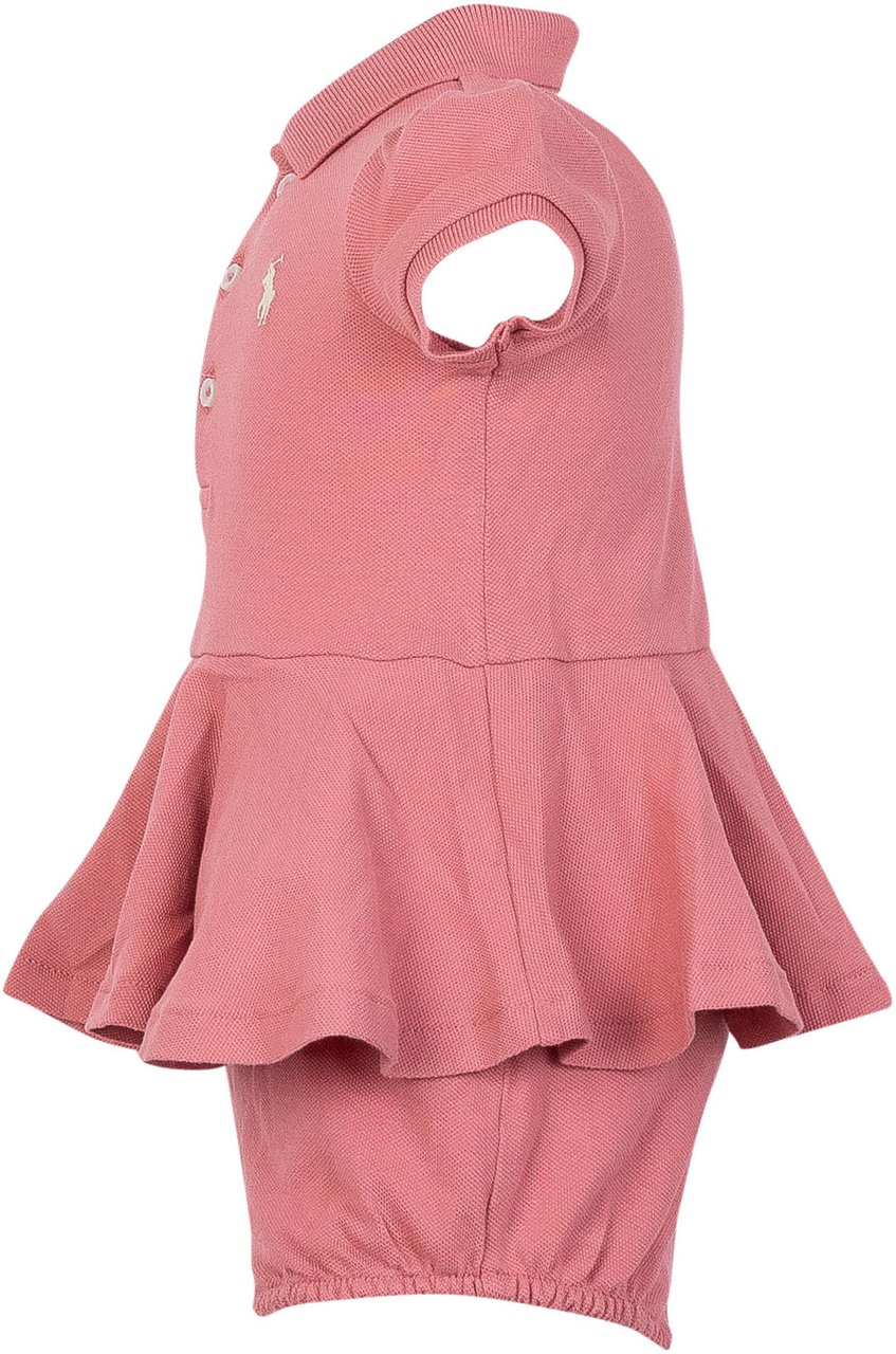Ralph Lauren Pagliaccetto con Peplo in Piqué Roze