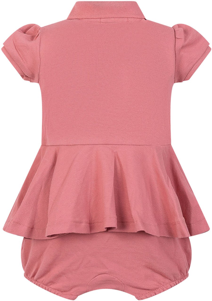 Ralph Lauren Pagliaccetto con Peplo in Piqué Roze