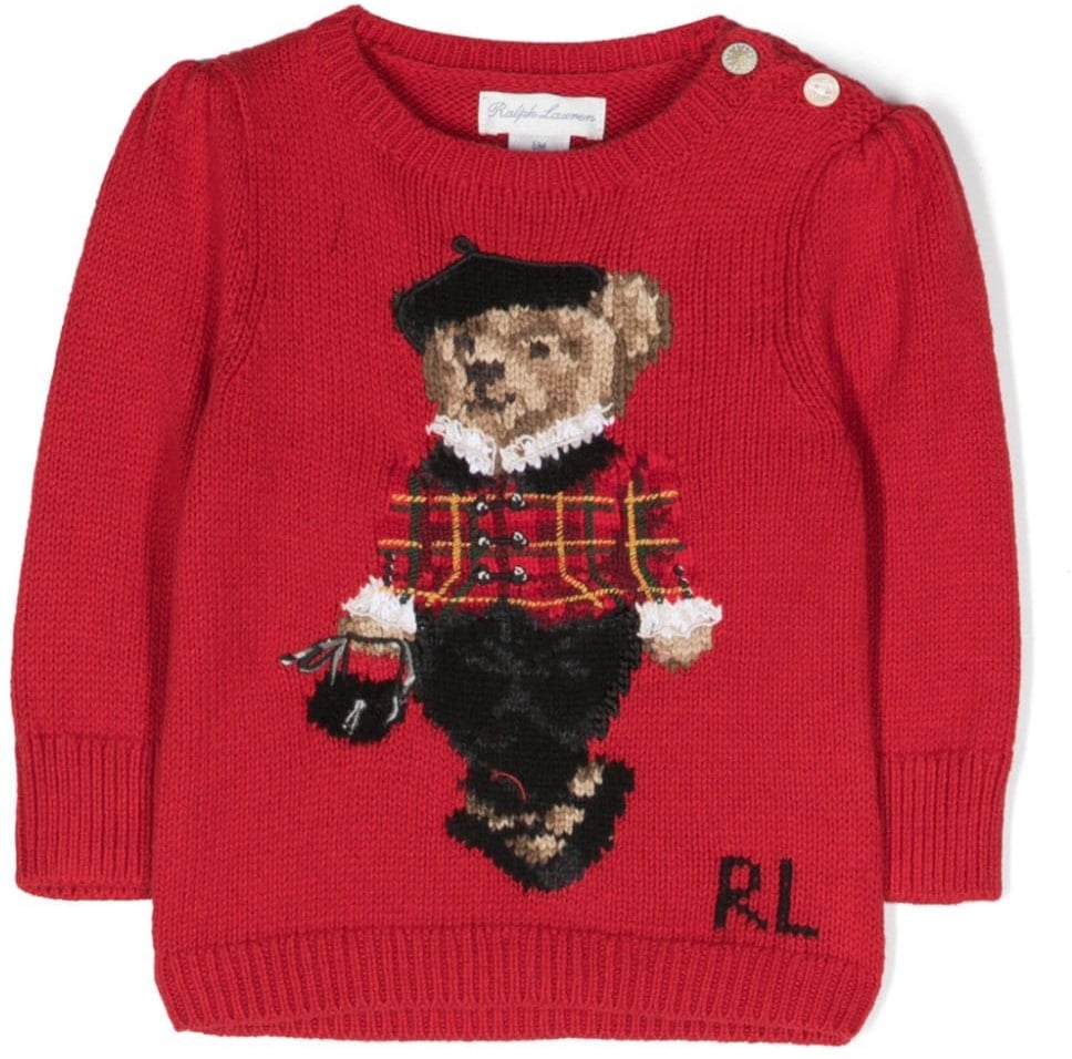 Ralph Lauren seasonalbear sweater red Rood