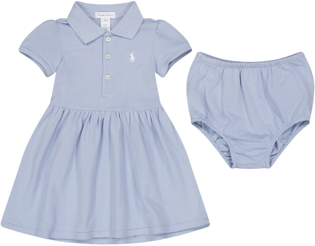 Ralph Lauren Ralph Lauren Baby Meisjes Jurk In Licht Blauw Blauw