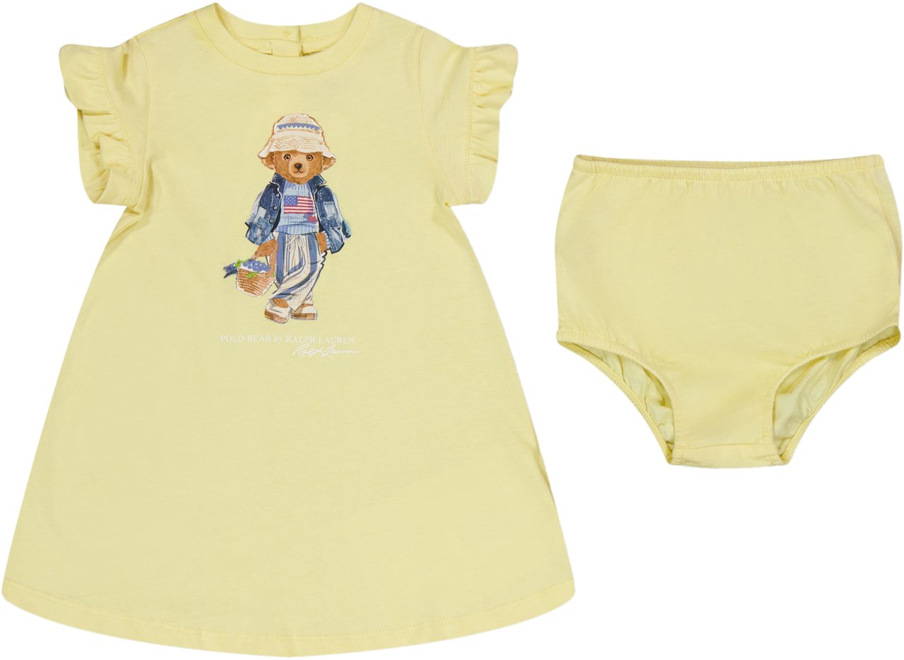 Ralph Lauren Ralph Lauren Baby Meisjes Jurk In Geel Geel