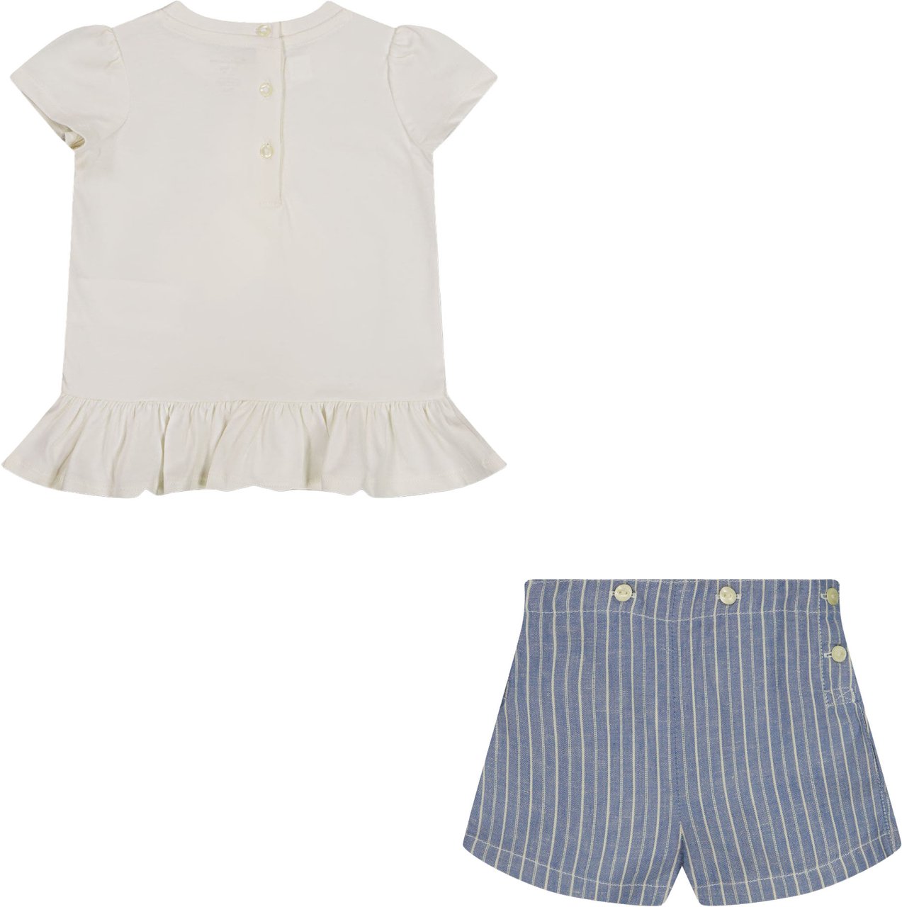 Ralph Lauren Ralph Lauren Baby Meisjes Setje In Off White Wit