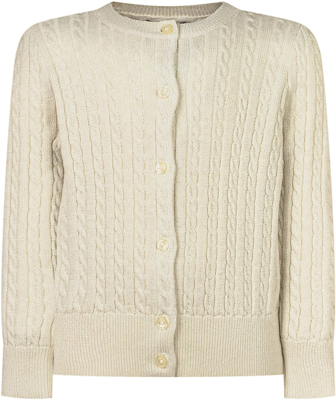 Ralph Lauren Polo Ralph Lauren Kids Cardigan in Maglia Cables Crema Wit