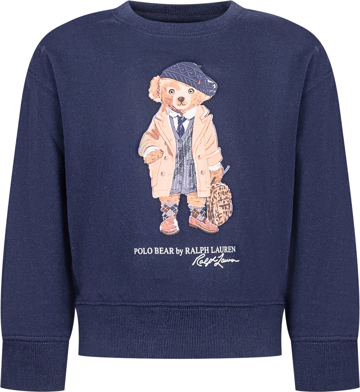 Ralph Lauren Polo Ralph Lauren Kids Felpa Blu con Polo Bear Blauw