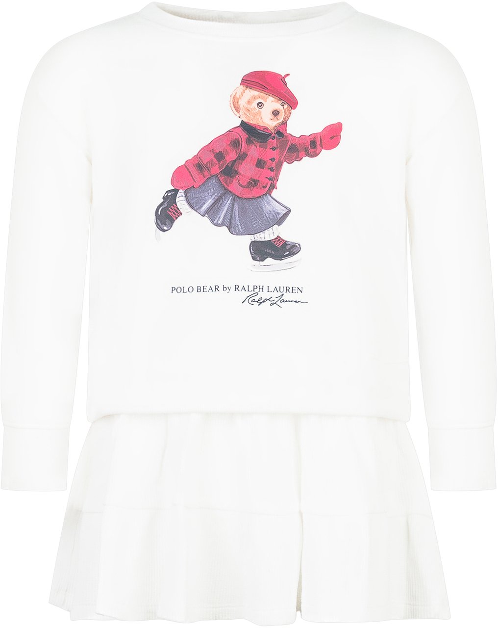 Ralph Lauren Polo Ralph Lauren Kids Abito Bianco con Polo Bear Wit