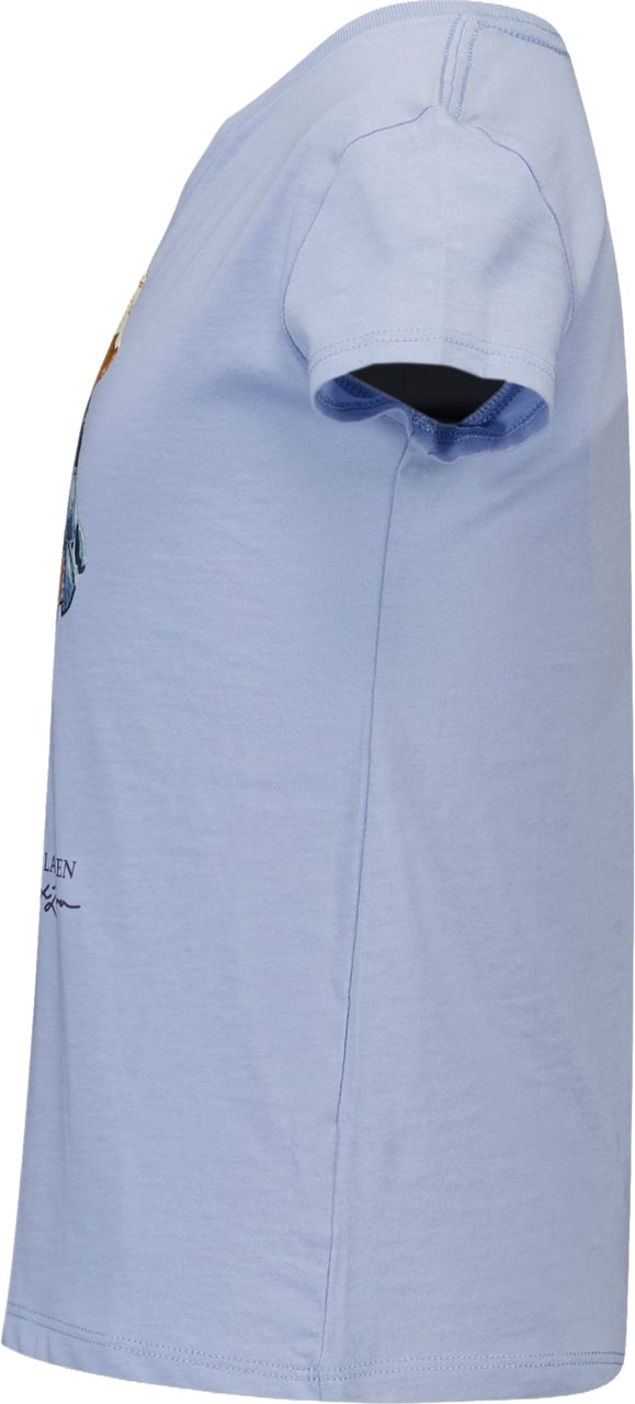 Ralph Lauren Ralph Lauren Kinder Meisjes T-Shirt In Licht Blauw Blauw