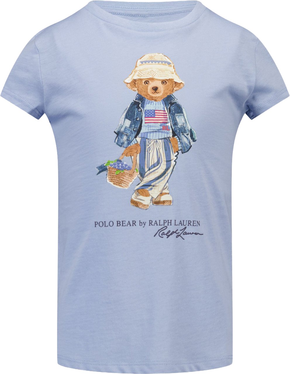 Ralph Lauren Ralph Lauren Kinder Meisjes T-Shirt In Licht Blauw Blauw