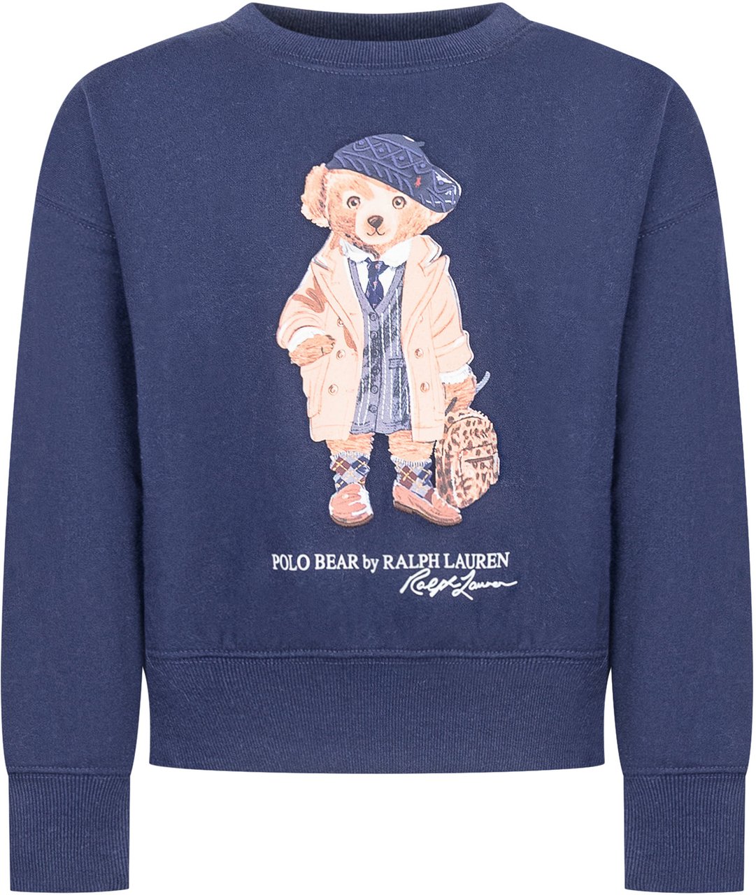 Ralph Lauren Polo Ralph Lauren Kids Felpa Blu con Polo Bear Blauw