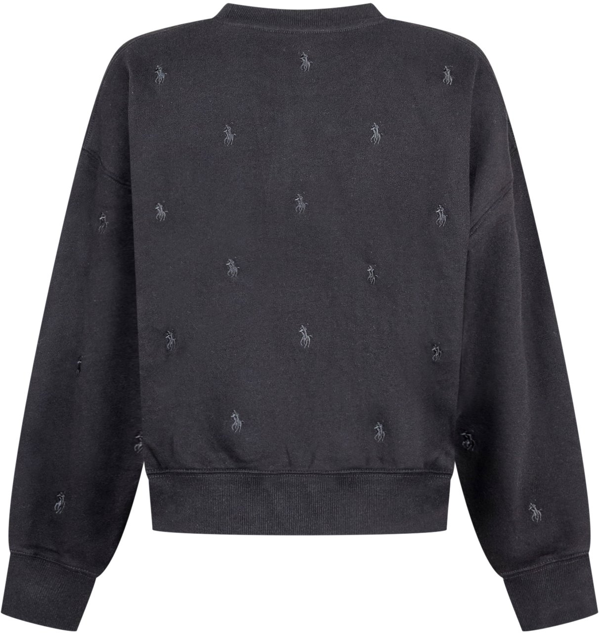 Ralph Lauren Polo Ralph Lauren Kids Felpa Nera con Ricami Logo Zwart