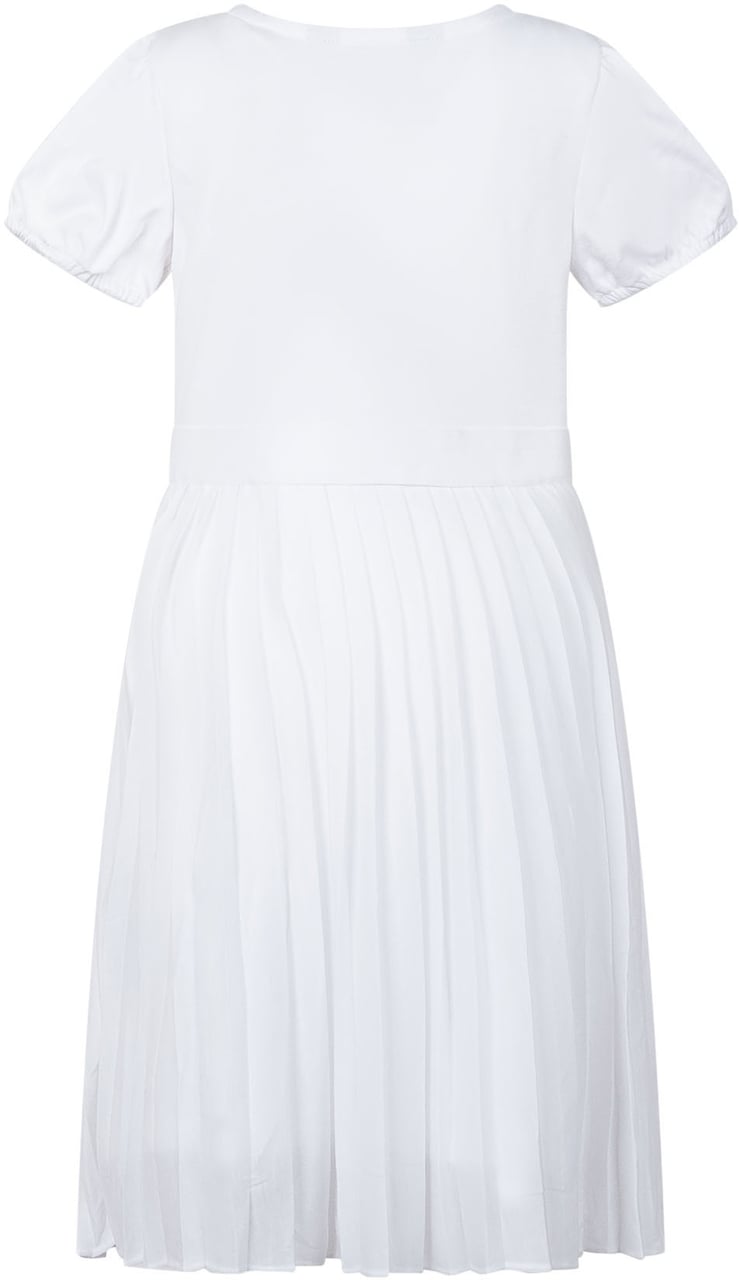 Ralph Lauren Abito A-Line con Gonna Plissettata Wit