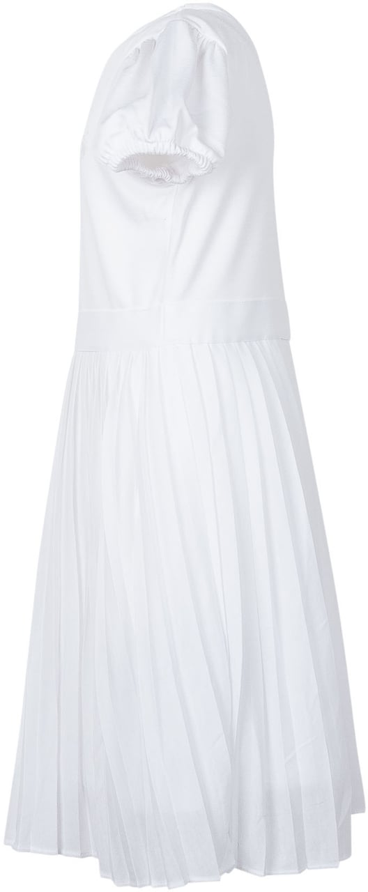 Ralph Lauren Abito A-Line con Gonna Plissettata Wit