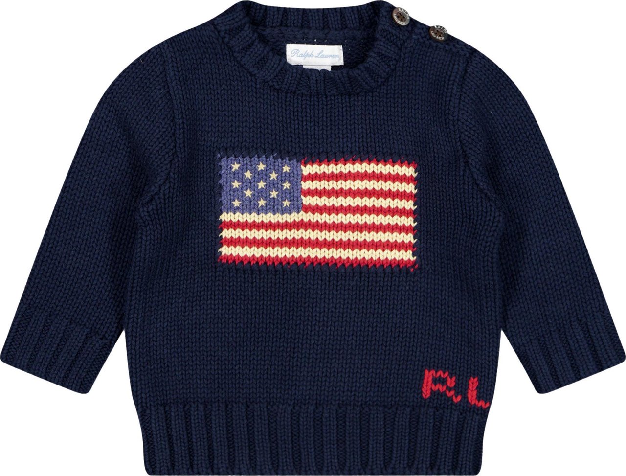 Ralph Lauren Ralph Lauren Baby Jongens Trui In Navy Blauw