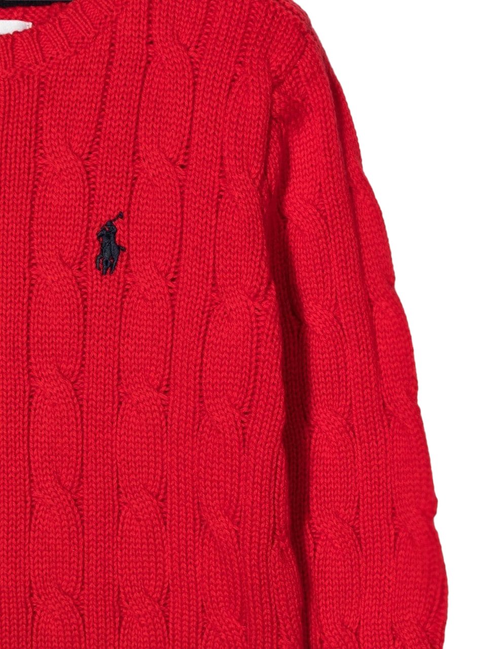 Ralph Lauren ls cable top sweater red Rood