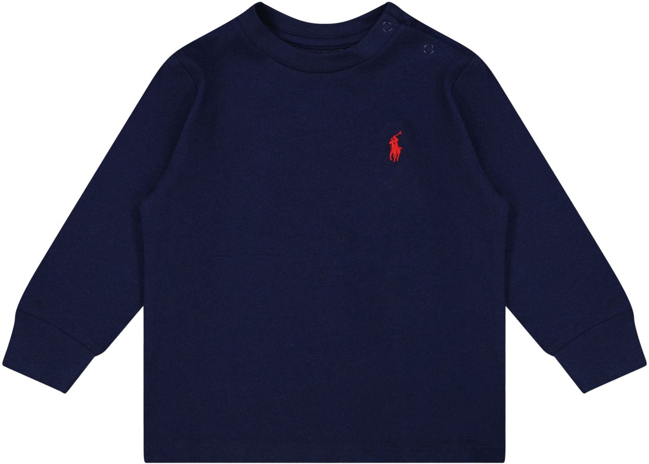 Ralph Lauren Ralph Lauren Baby Jongens T-Shirt In Navy Blauw
