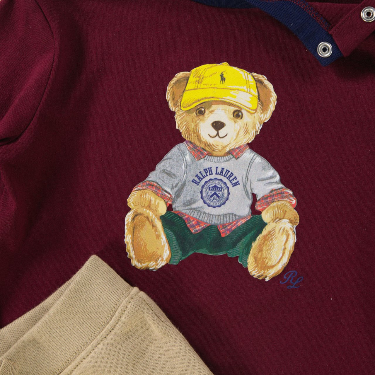 Ralph Lauren Ralph Lauren Baby Jongens Setje In Bordeaux Rood