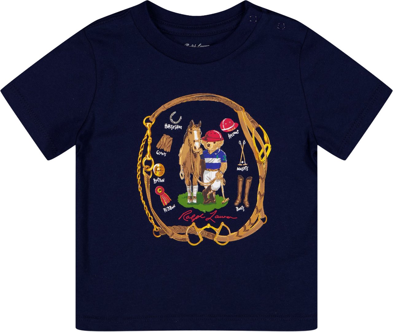 Ralph Lauren Ralph Lauren Baby Jongens T-Shirt In Navy Blauw