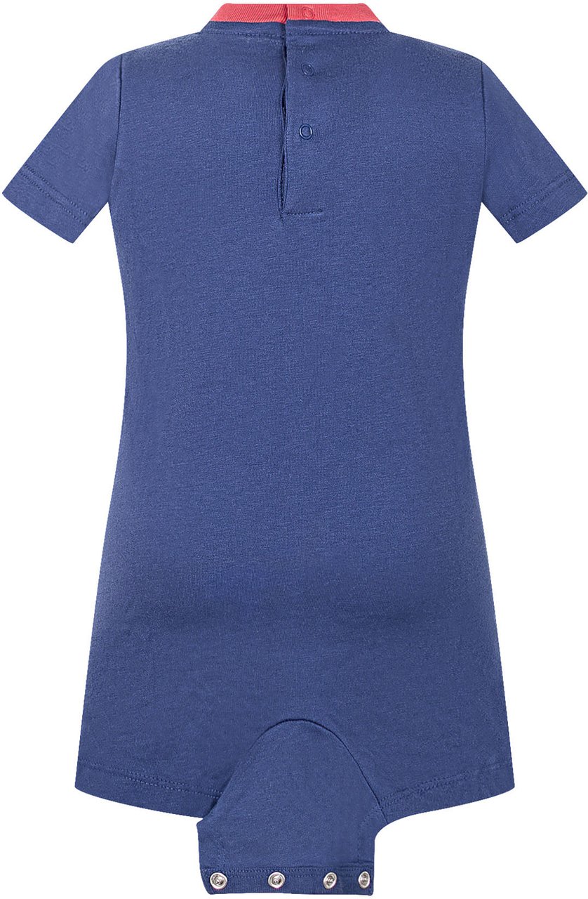 Ralph Lauren Pagliaccetto in Jersey con Stampa Orsetto Navy