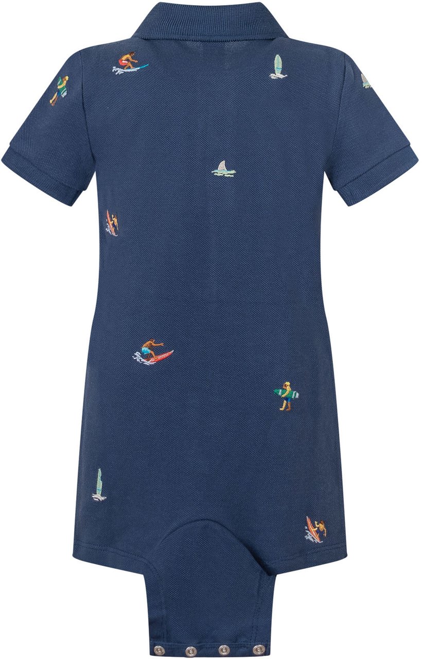Ralph Lauren Tutina Polo con Ricami Navy