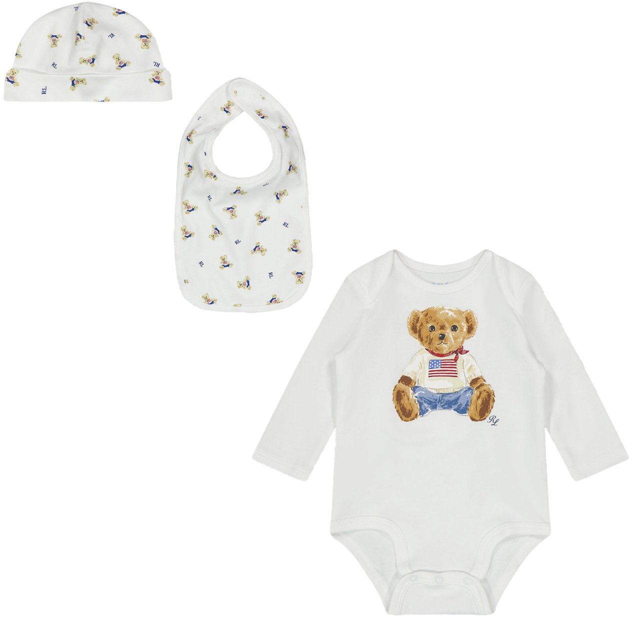 Ralph Lauren Ralph Lauren Baby Unisex Setje In Wit Wit