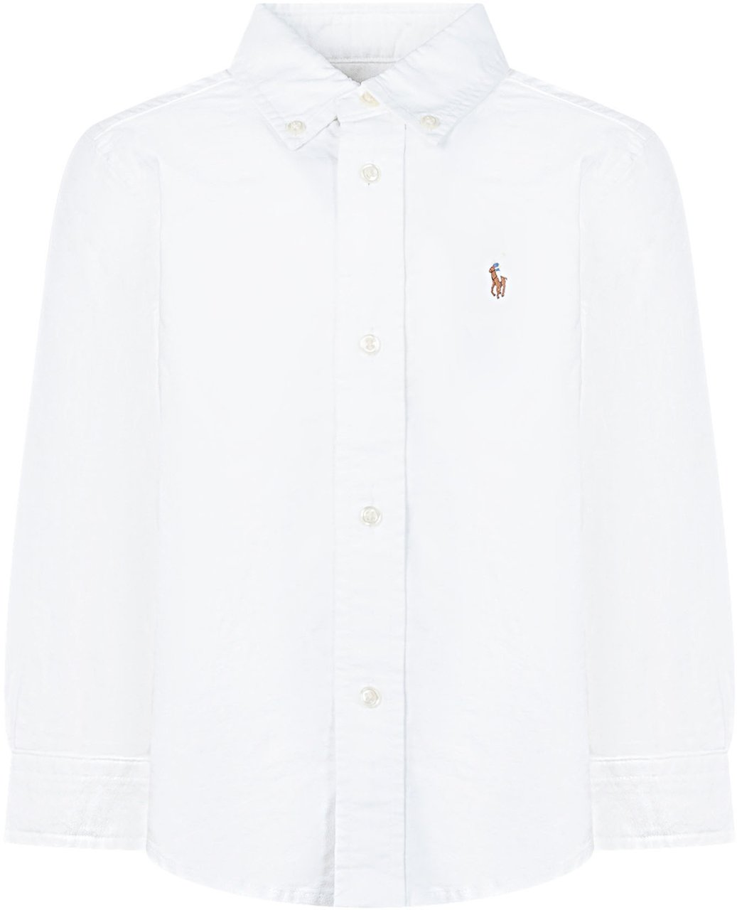 Ralph Lauren Camicia in Cotone con Colletto Button-Down Wit