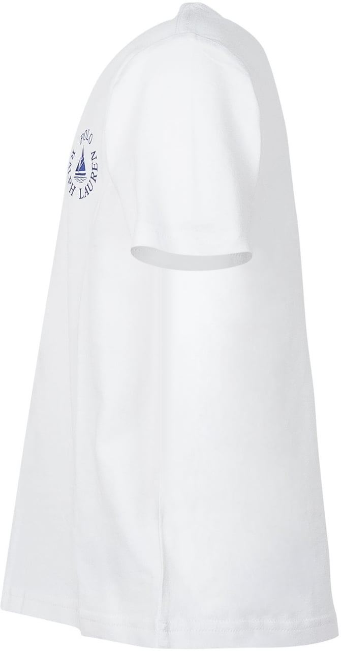 Ralph Lauren T-shirt Bambino in Cotone con Stampa Logo Wit
