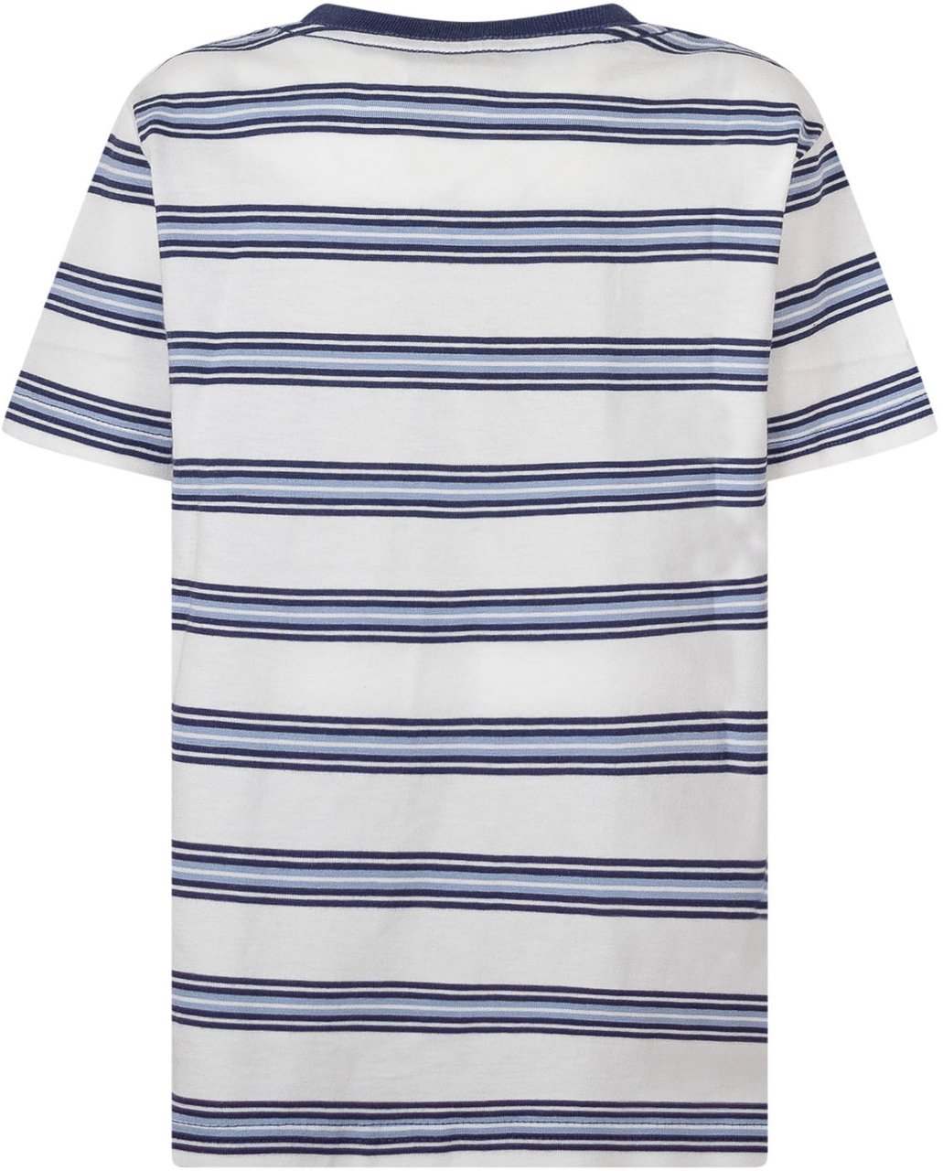 Ralph Lauren T-shirt a Righe con Logo Ricamato Wit