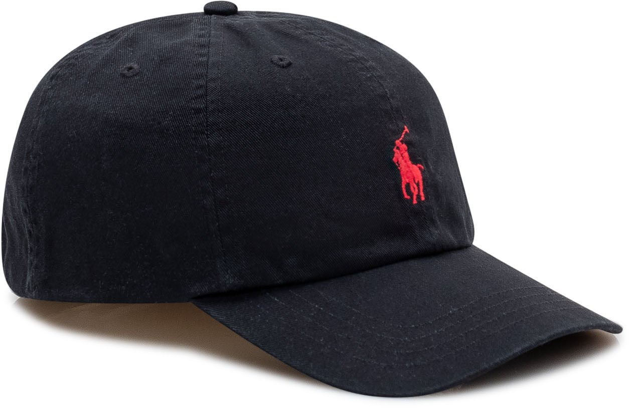 Ralph Lauren Cappellino Classico in Cotone con Logo Ricamato Zwart