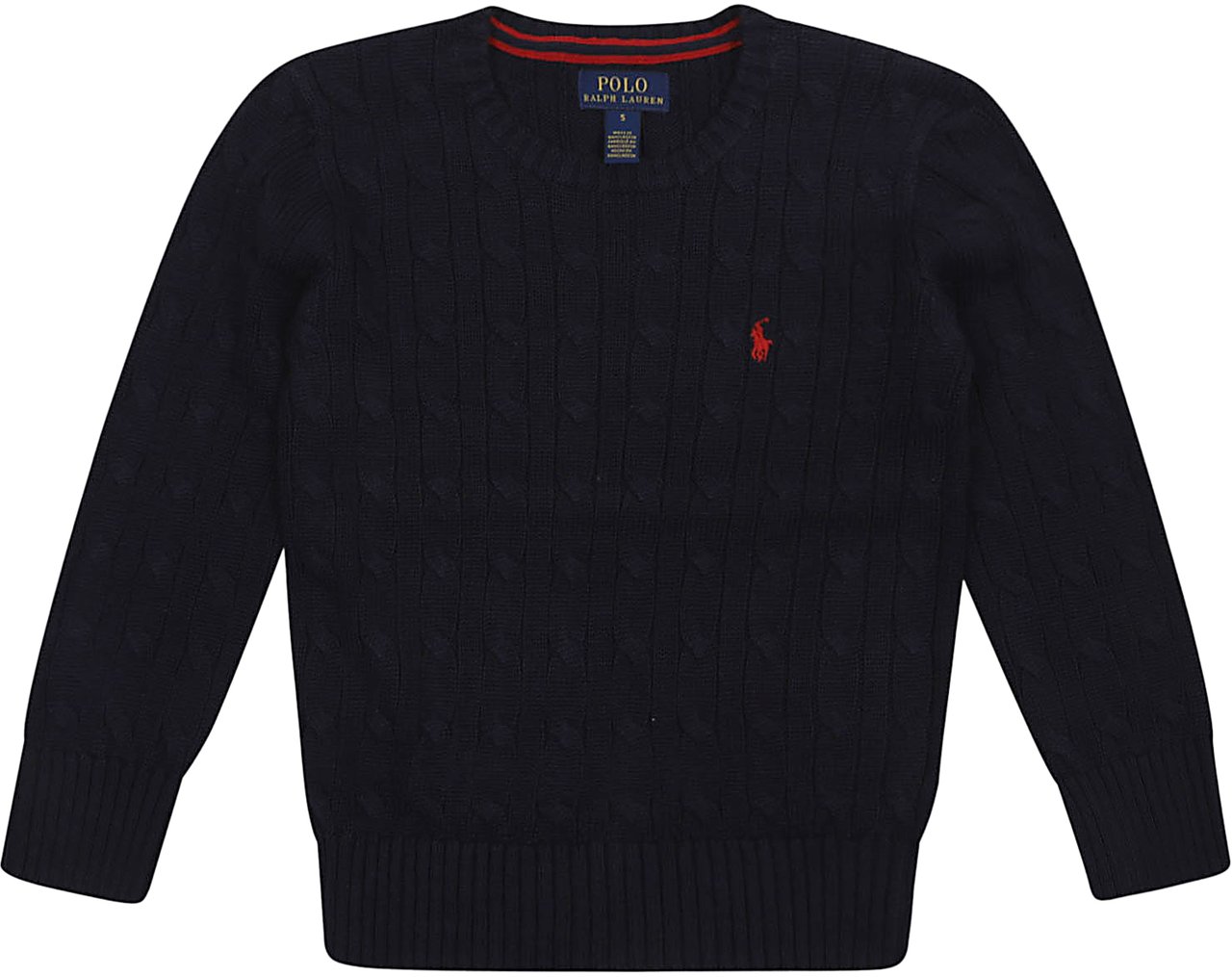 Ralph Lauren RALPH LAUREN KIDS LS CABLE CN-TOPS-SWEATER Zwart