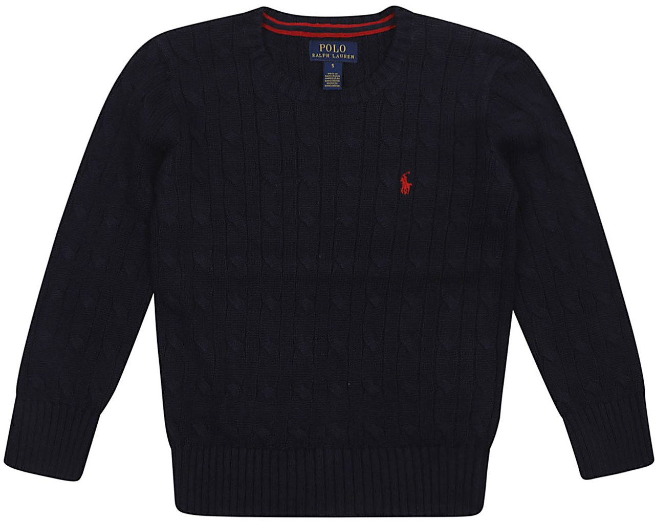 Ralph Lauren RALPH LAUREN KIDS LS CABLE CN-TOPS-SWEATER Lichtblauw