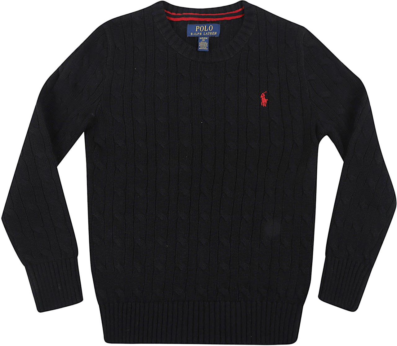 Ralph Lauren RALPH LAUREN KIDS LS CABLE CN-TOPS-SWEATER Zwart