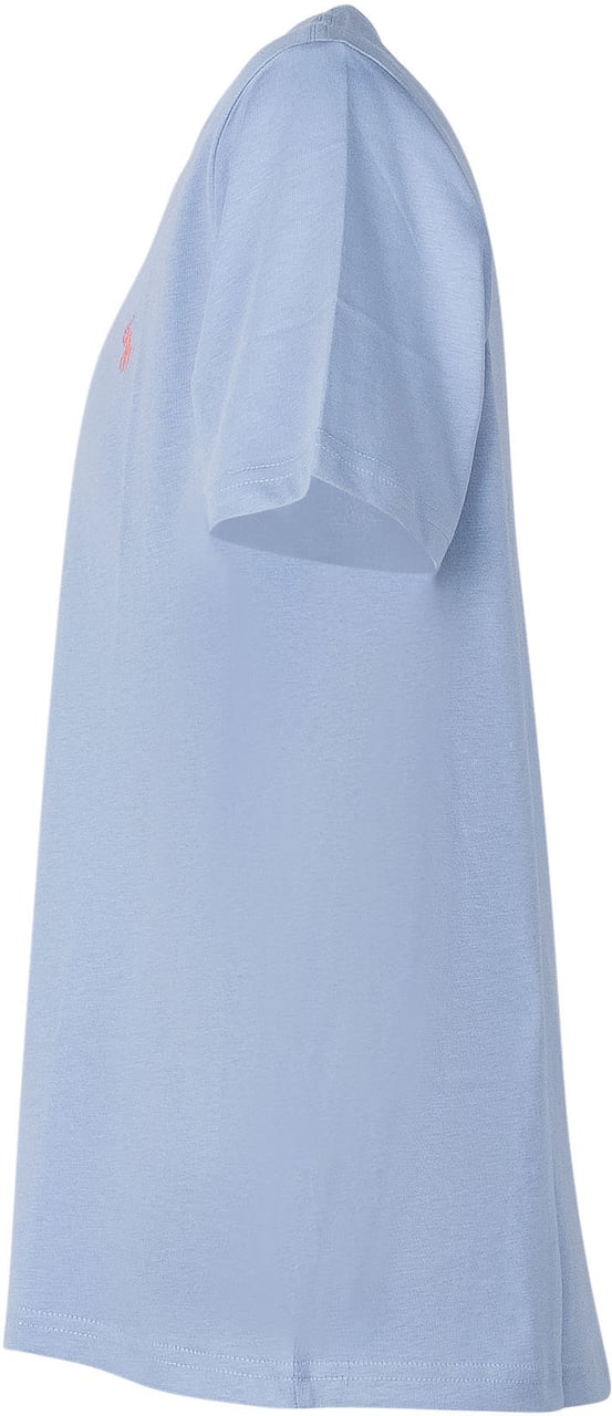 Ralph Lauren T-shirt Bambino in Cotone con Logo Ricamato Lichtblauw