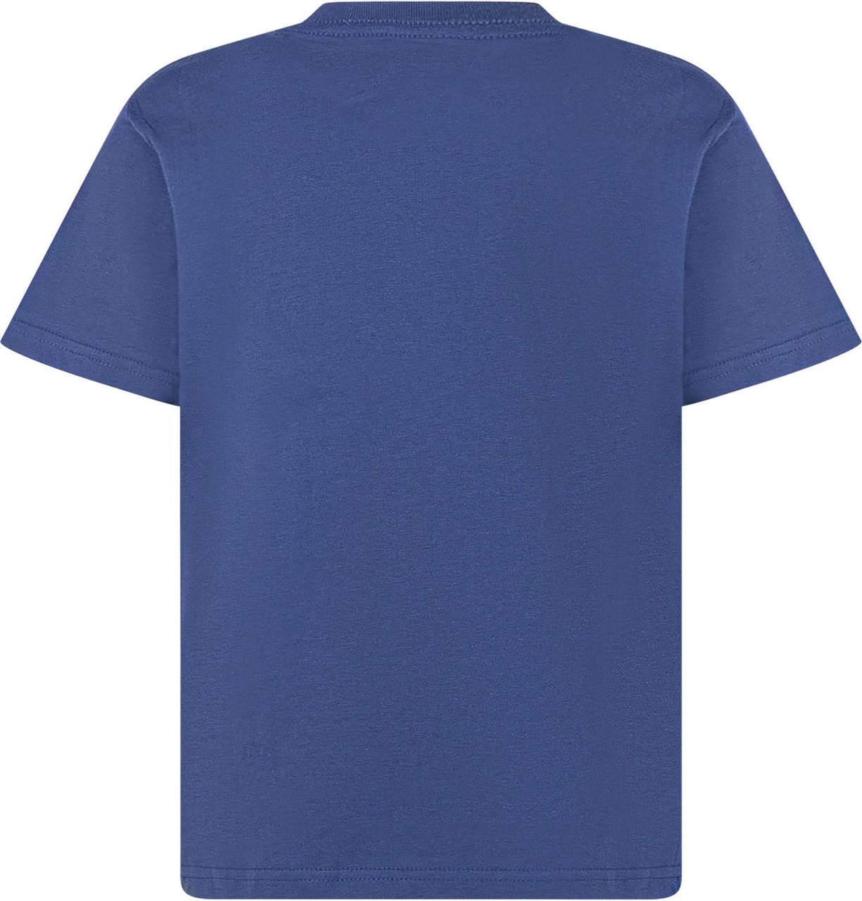 Ralph Lauren T-shirt Bambino in Cotone con Maxi Logo Ricamato Blauw