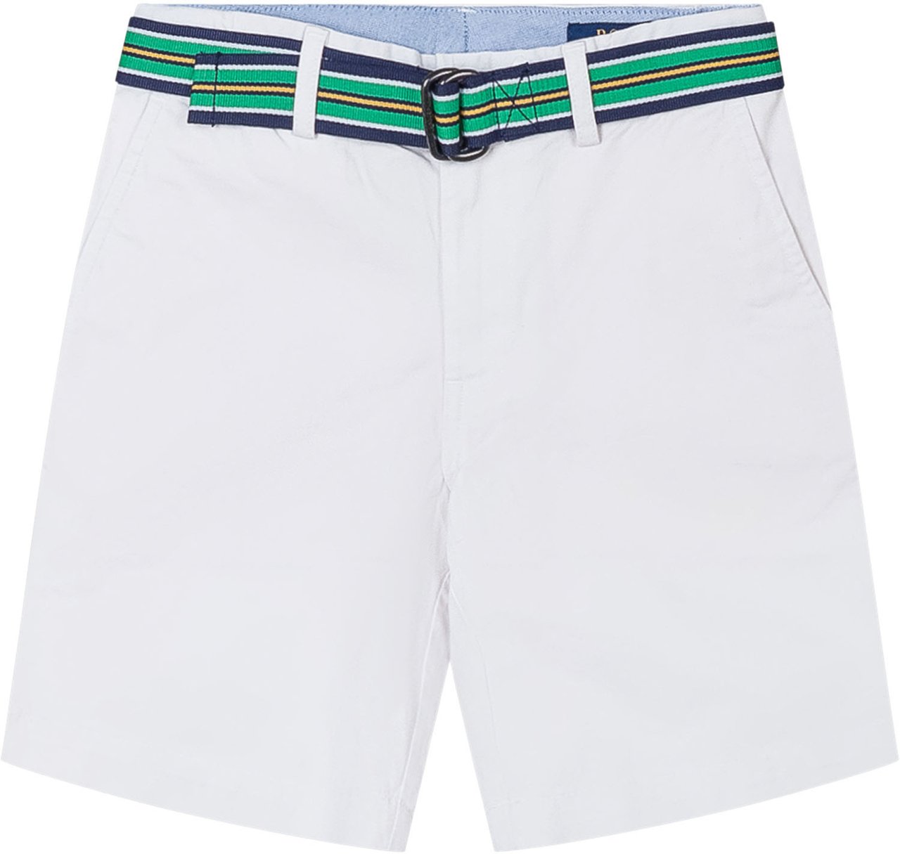 Ralph Lauren Bermuda Bedford Bambino in Cotone con Cintura a Righe Wit