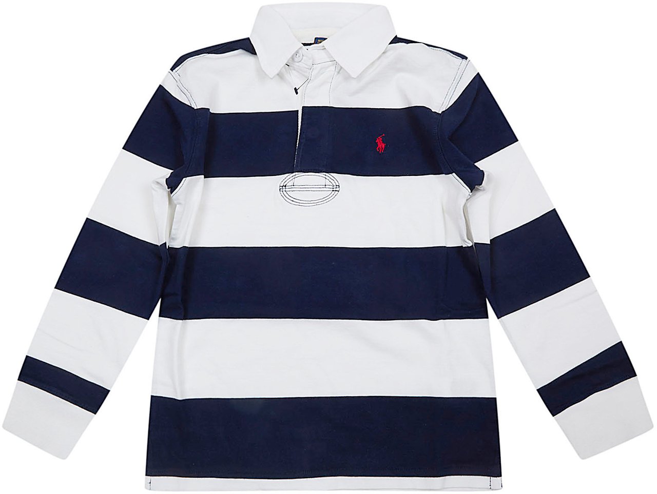 RALPH LAUREN KIDS LS YD RUGBY-KNIT SHIRTS-RUGBY Wit