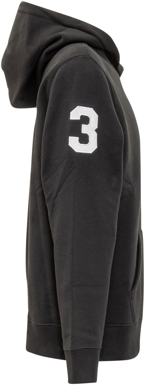 Ralph Lauren Felpa Nera con Cappuccio Polo Ralph Lauren Big Pony Zwart