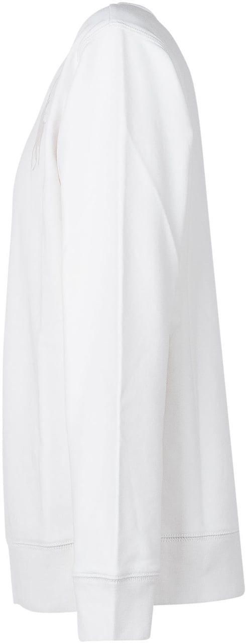 Ralph Lauren Felpa Bambino in Cotone con Maxi Logo Tone-on-Tone Wit