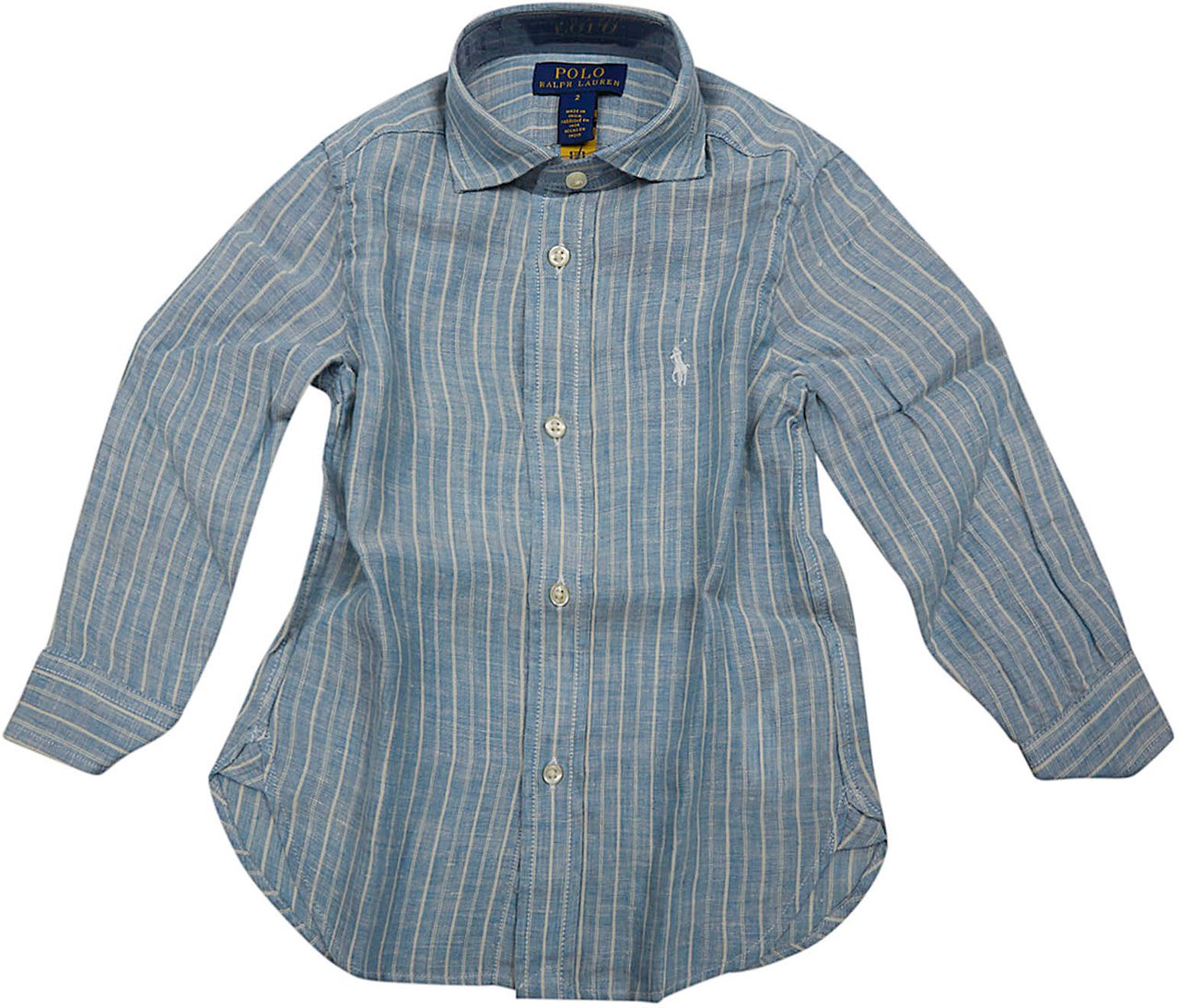 Ralph Lauren RALPH LAUREN KIDS WOVEN-SPORT SHIRT-SHIRT Lichtblauw