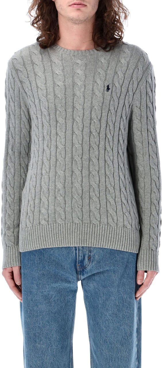 Ralph Lauren Cable Crewneck Grigio Lichtgrijs