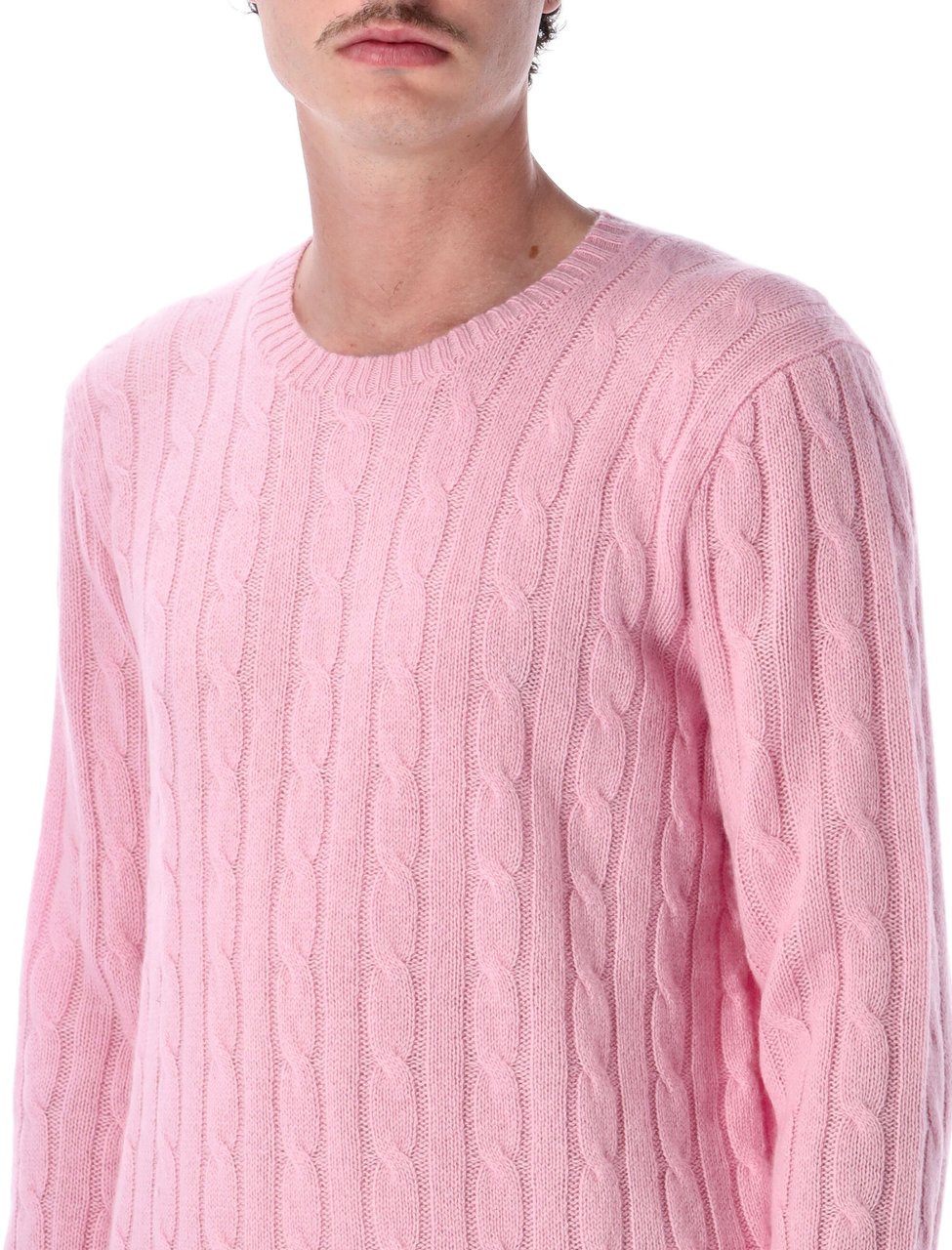 Ralph Lauren Cable Knit Crewneck Caramel Pink Roze