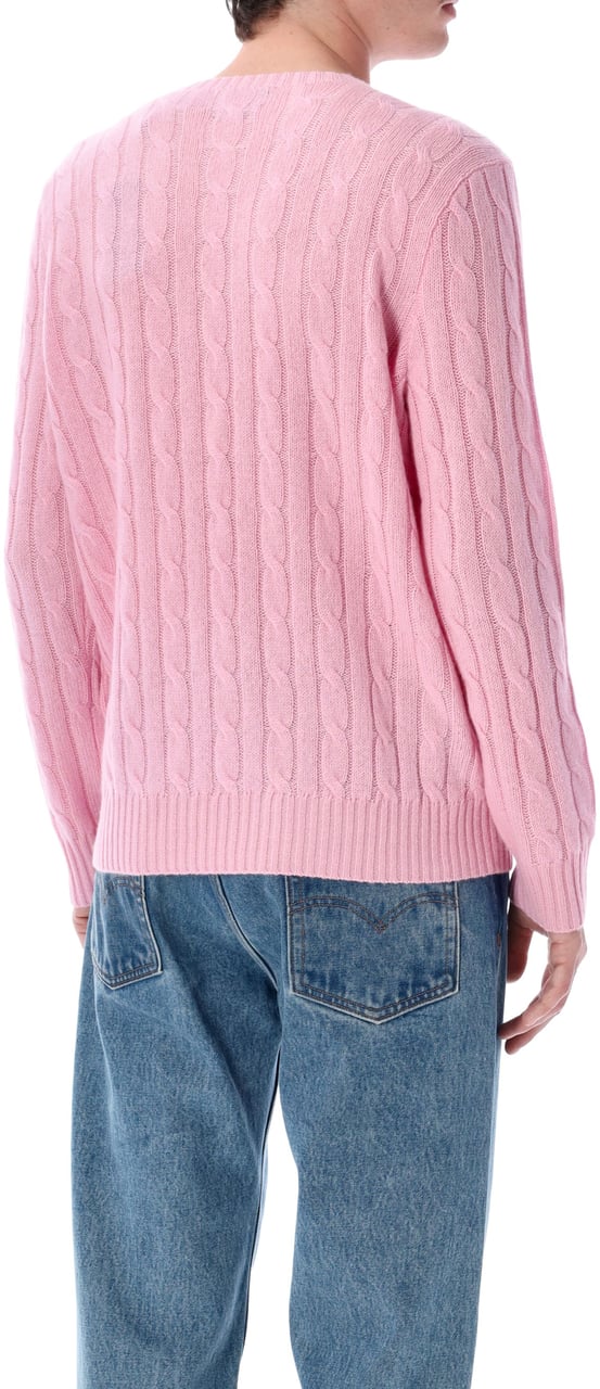Ralph Lauren Cable Knit Crewneck Caramel Pink Roze