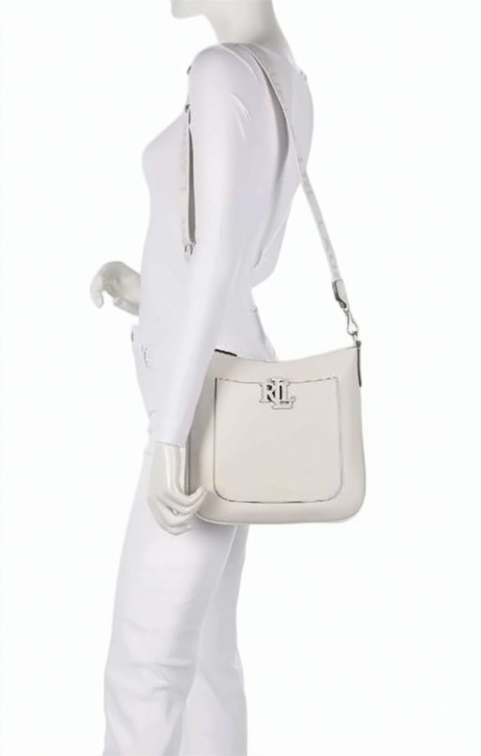 Ralph Lauren Cameryn Large Hammered Leather Bag Wit