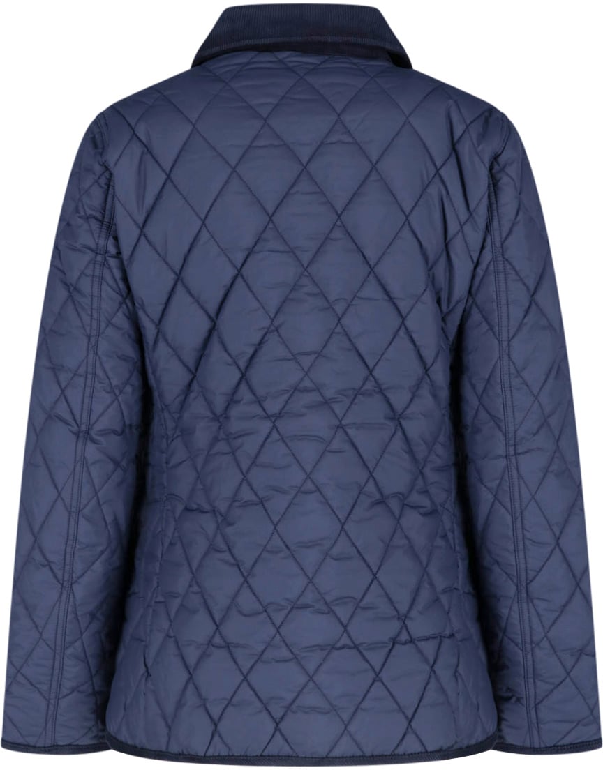 Ralph Lauren Green Quilted Corduroy Collar Jacket Blauw