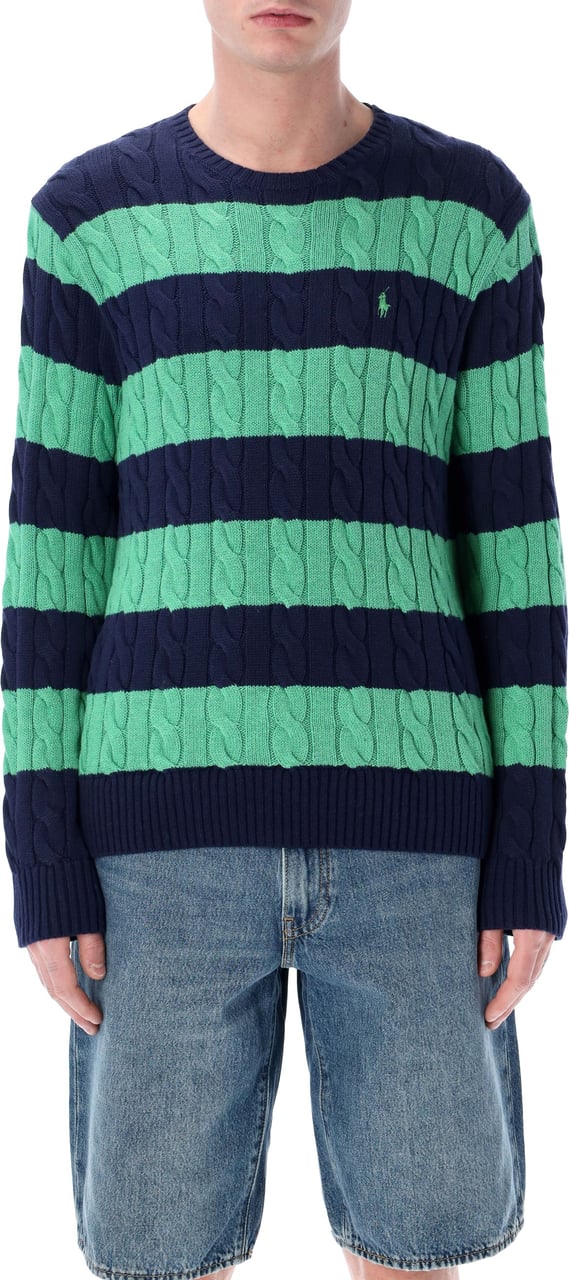 Ralph Lauren Cable Stripes Navy Green Divers