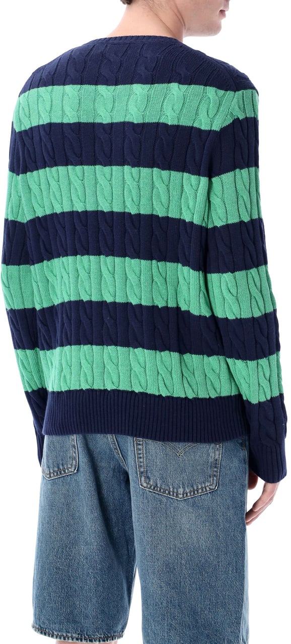 Ralph Lauren Cable Stripes Navy Green Divers