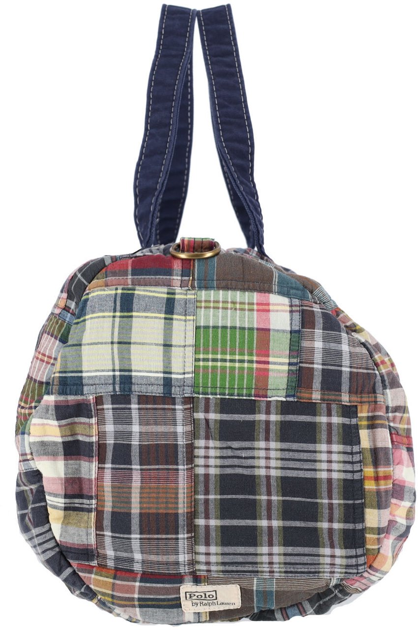 Ralph Lauren Multicolor Patchwork Pattern Duffle Bag Blauw