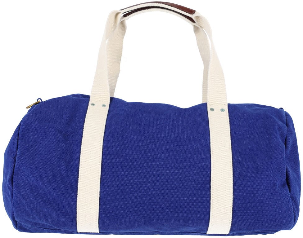 Ralph Lauren Blue Embroidered Logo Cylindrical Bag Blauw