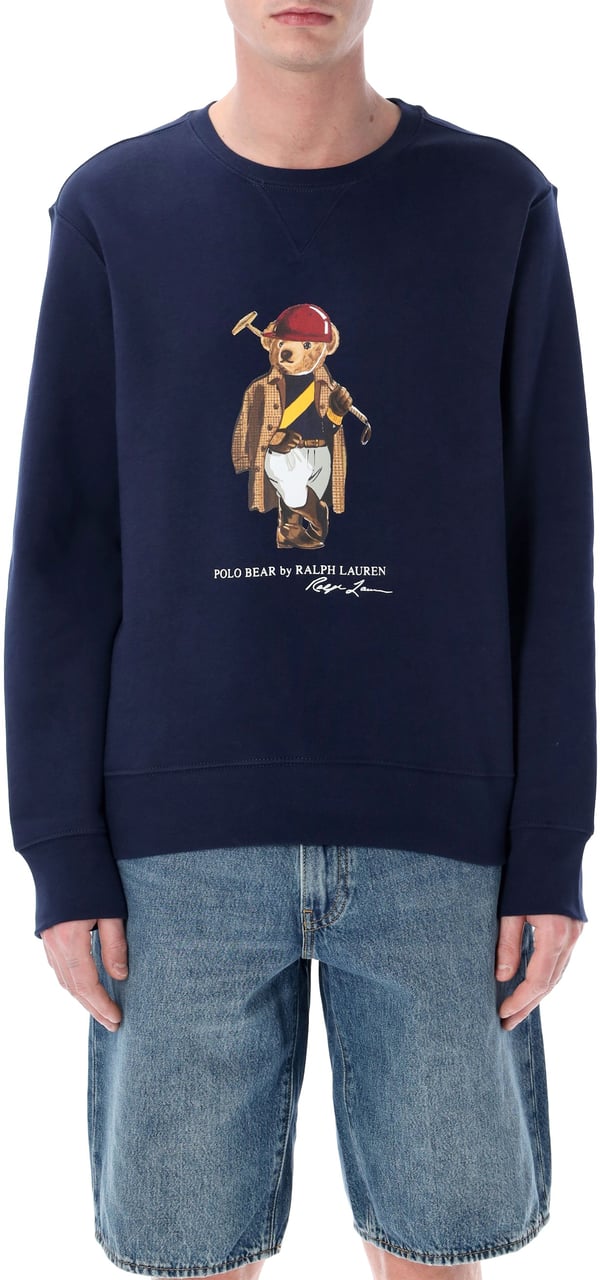 Ralph Lauren Bear Crewneck Blu Navy