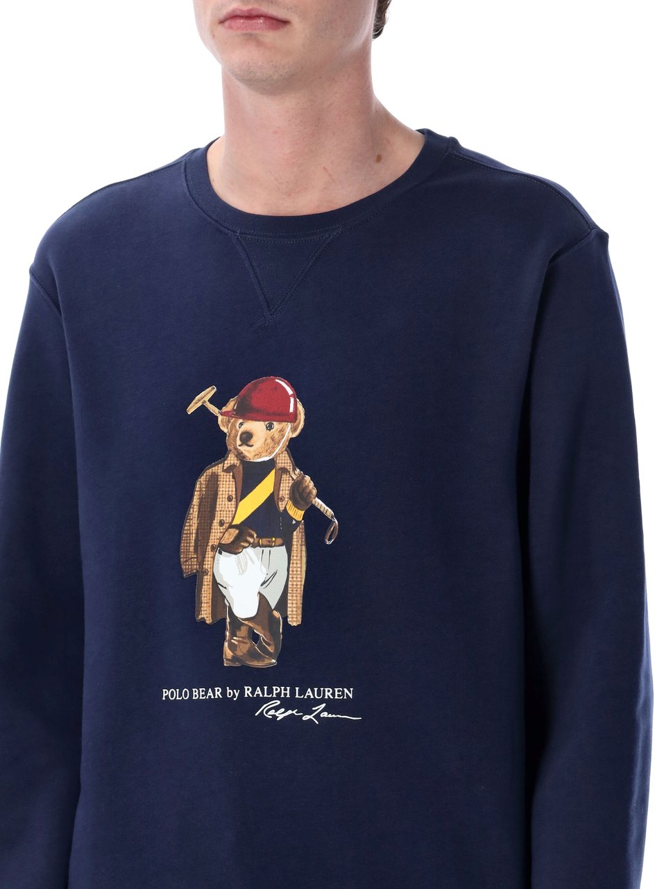 Ralph Lauren Bear Crewneck Blu Navy